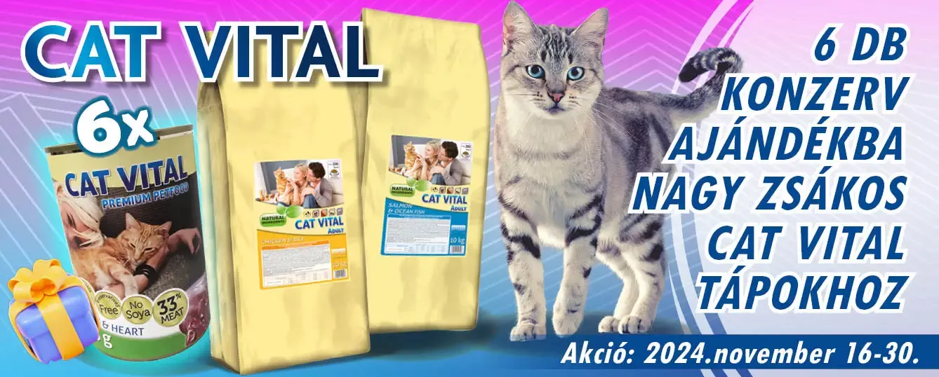 CatVital ajándék konzerv nagy zsákos táphoz