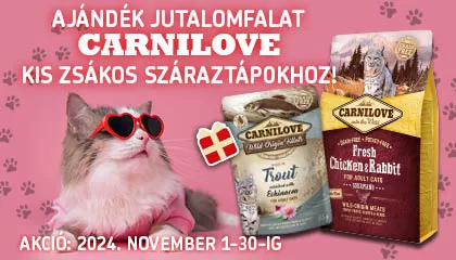 Ajándék jutalomfalat Carnilove tápokhoz