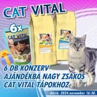 CatVital ajándék konzerv nagy zsákos táphoz