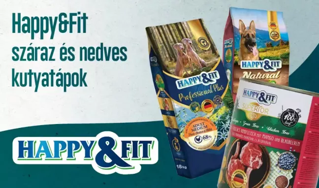 Happy&Fit száraz- és nedvestápok kutyáknak