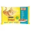 Friskies Cat alutasak 4x85g Szószban Lazaccal/Tonhallal/Szardíniával/Tőkehallal Multipack