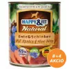 Happy&Fit Natural Dog Konzerv Kacsa & Sonka Sütőtökkel & Aloe Verával 12x800g HF9095112X