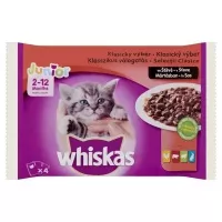 Whiskas alutasak 4-pack húsos mártásban JUNIOR 4x85g Multipack