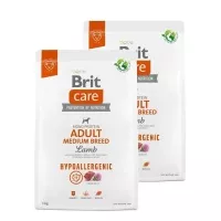 Brit Care Dog Hypoallergenic Adult Medium Breed bárány, rizs kutyatáp 2x1kg