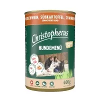 Christopherus Dog konzerv menü vaddisznó, é.burgonya, áfonya 800g