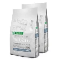 Natures Protection Dog Adult SC White Grain Free White fish Small & mini 2x1,5kg