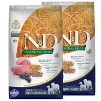 N&D Dog Ancestral Grain bárány, tönköly, zab & áfonya adult medium & maxi 2x12kg