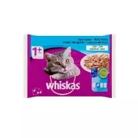 Whiskas alutasak 4-pack halas aszpikban  4x85g Multipack