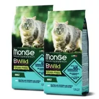 Monge BWild Grain Free Cat Adult - tőkehal, burgonya, lencse 2x1,5kg