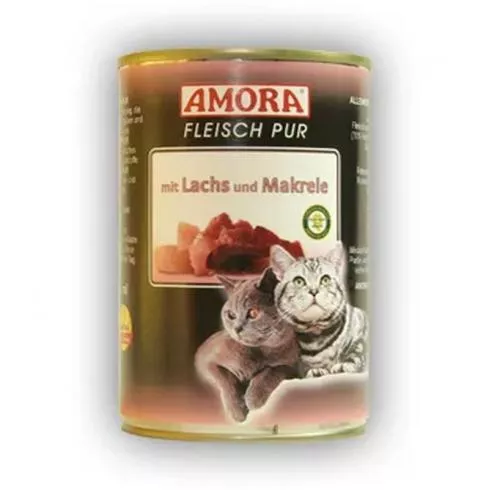 Amora Fleisch Pur Katze Lazac & Makréla 400g