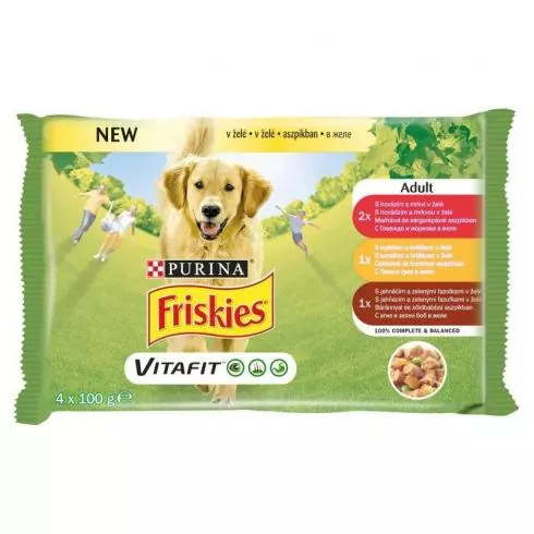 Friskies alutasak Adult Dog Multipack 4x100g Aszpikos válogatás