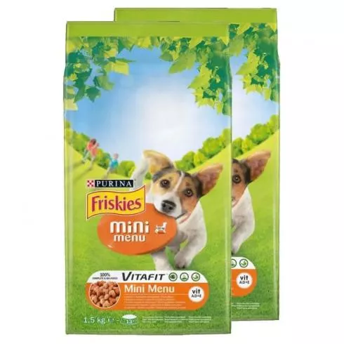 Friskies Száraz Kutya Mini Menü Csirke+Zöldség 2x1,5kg