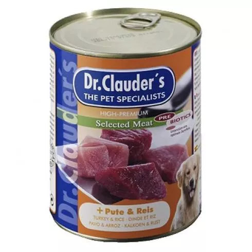 Dr.Clauders Dog Selected Meat Pulykás és rizses konzerv 400g