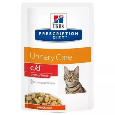 Hills Pescription Diet Feline C/D Multicare Urinary Stress Chicken 12x85g - a stressz okozta Id