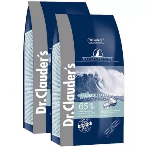 Dr.Clauders Dog Adult Hyposensitive Hering & burgonya 2x11,5kg