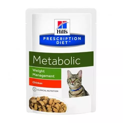 Hills Pescription Diet Feline Metabolic 12x85g - elhízott és túlsúlyos macskák étrendi kezelése