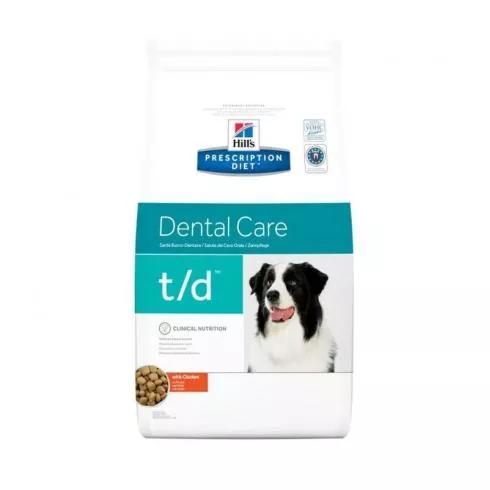 Hills Pescription Diet Canine T/D 3 kg - fogproblémák étredi kezelése: foglepedés, fogkő, fogel