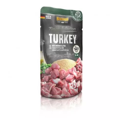 Belcando alutasak pulykahús amaránttal és borsóval 6x125g