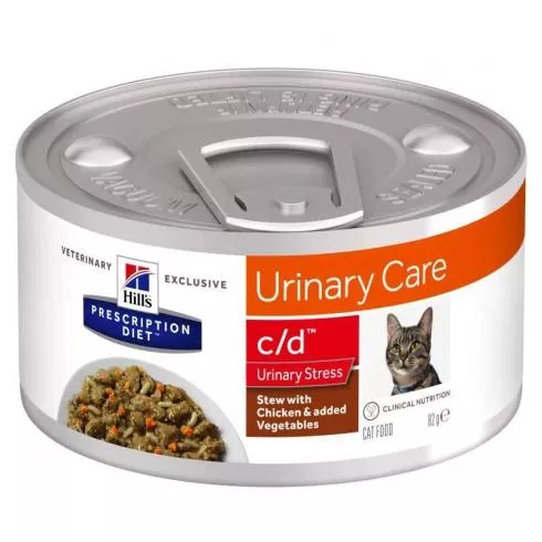 Hills Pescription Diet Feline C/D Multicare Urinary Stress 82 g - a stressz okozta Idiopatikus