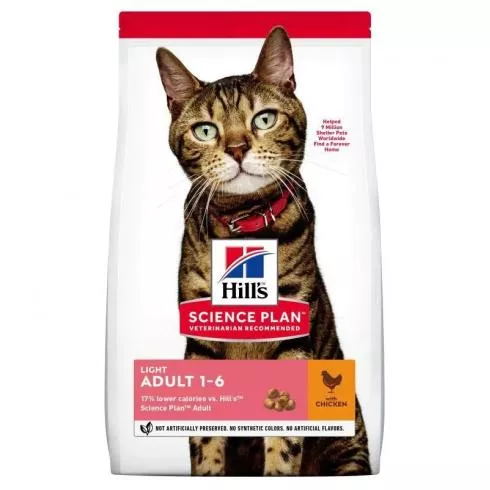 Hills Science Plan Feline Adult Light Chicken 10 kg