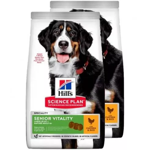 Hill´s Science Plan Canine Senior Vitality Large breed Chicken 2x14kg