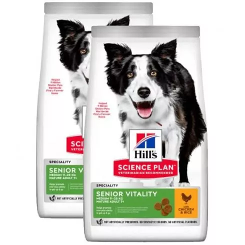 Hill´s Science Plan Canine Senior Vitality Medium Chicken 2x2,5kg