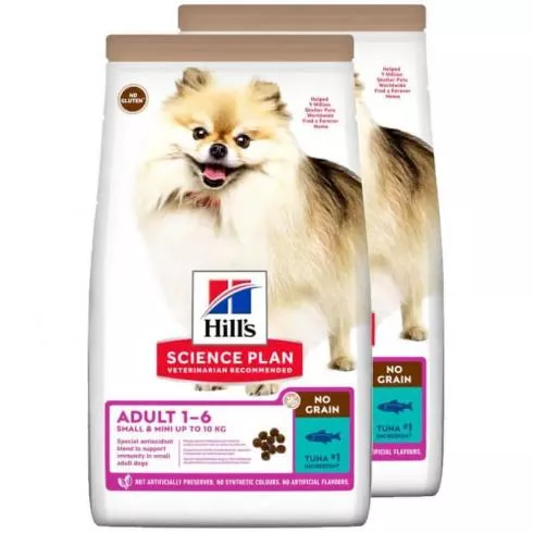 Hill´s Science Plan Canine Adult Nograin Small & Miniature Tuna 2x6kg