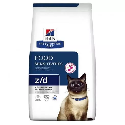 Hills Pescription Diet Feline Z/D 1,5 kg - táplálékallergia étredni kezelése, kimutatása eliminác