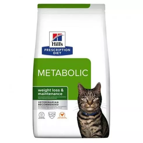 Hills Pescription Diet Feline Metabolic 3 kg - elhízott és túlsúlyos macskák étrendi kezelése,