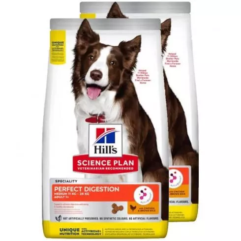 Hill´s Science Plan Canine Adult Perfect Digestion Medium 2x2,5kg