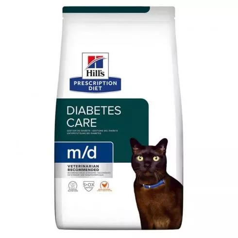 Hills Pescription Diet Feline M/D 3 kg - cukorbetegség, túlsúly