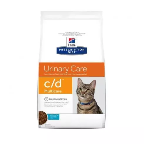 Hills Pescription Diet Feline C/D Ocean Fish Multicare 5 kg - struvit és kalcium-oxalát húgykö