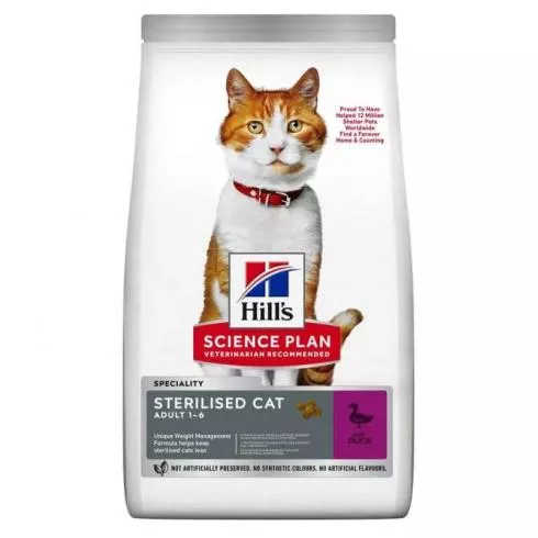 Hills SP Feline Adult SterilizedCat Duck 1,5 kg