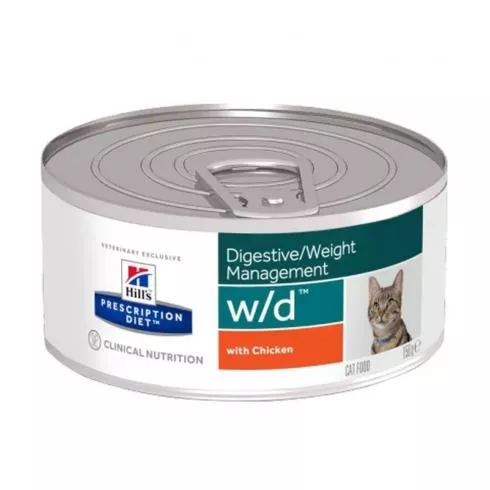 Hills Pescription Diet Feline W/D Minced Chicken 156 g - cukorbetegség, súly szintentartása, ro