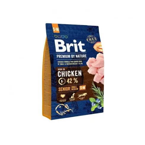 Brit Premium by Nature Senior Small/Medium kutyatáp 3kg