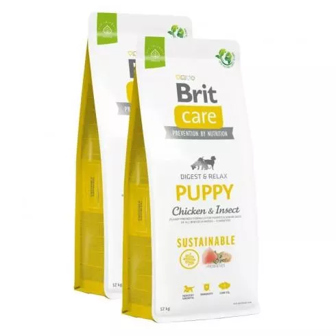 Brit Care Dog Sustainable Puppy Chicken & Insect kutyatáp 2x1kg