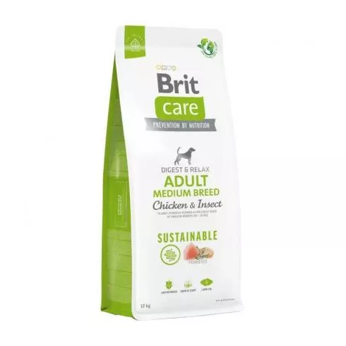 Brit Care Dog Sustainable Adult Medium Breed Chicken & Insect kutyatáp 1kg