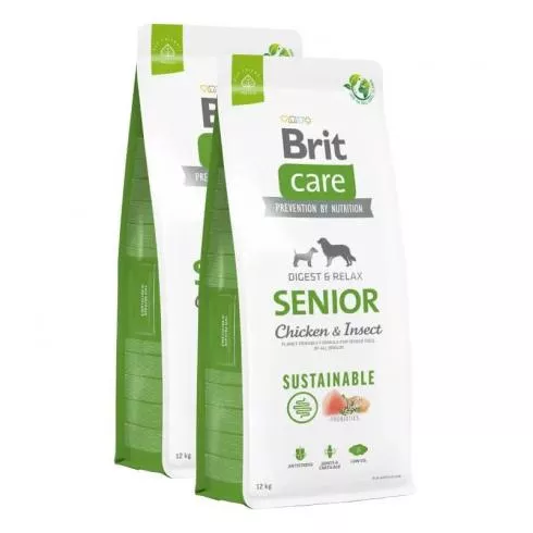 Brit Care Dog Sustainable Senior Chicken & Insect kutyatáp 2x1kg