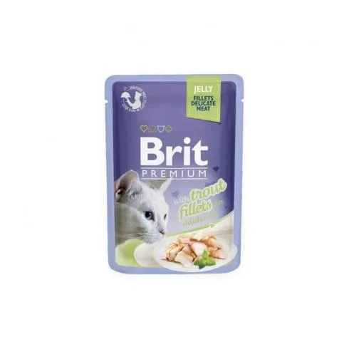 Brit Premium Cat Delicate Fillets pisztráng zselében 85g