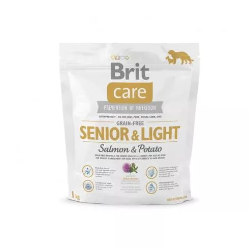 Brit Care Grain-free Senior & Light Salmon & Potato kutyatáp 1 kg