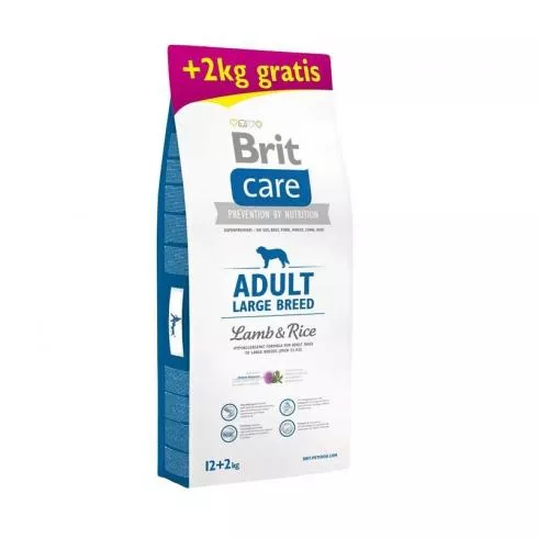 Brit Care Hypo-Allergenic Adult Large Breed Lamb & Rice kutyatáp 2x12kg+2kg