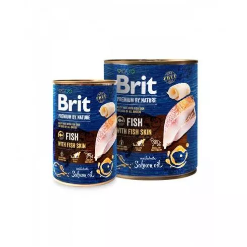 Brit Premium by Nature Konzerv Hal/halbőr 800g