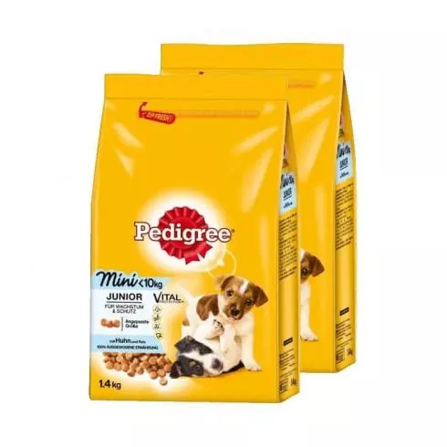 Pedigree Junior mini csirke-rizs 2x1,4kg