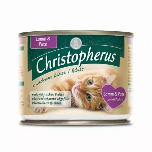 Christopherus Cat konzerv Adult Bárány és pulyka 200g