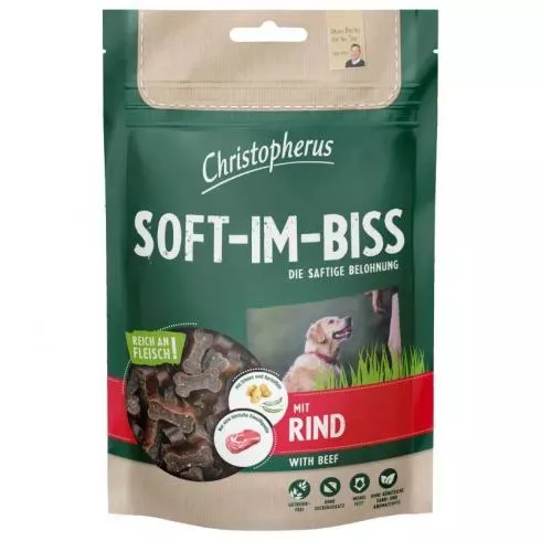 Christopherus Dog Jutalomfalat Grain Free Soft-Im-Biss Marha 125g