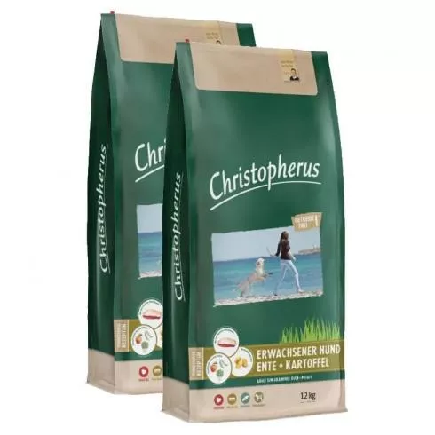 Christopherus Dog Adult Grainfree Kacsa és burgonya Small & medium 2x12kg