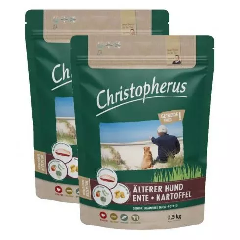 Christopherus Dog Senior Grainfree Kacsa és burgonya 2x1,5kg