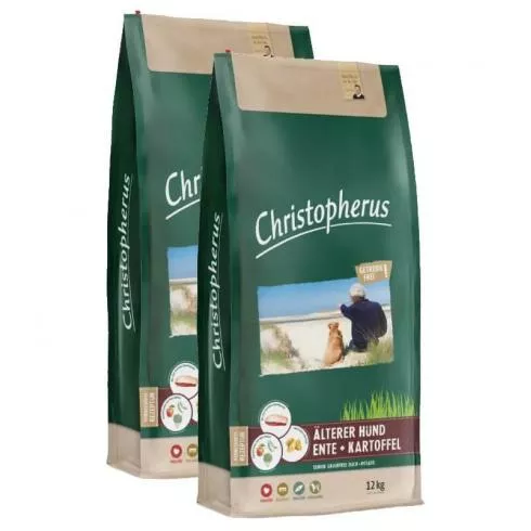 Christopherus Dog Senior Grainfree Kacsa és burgonya 2x12kg