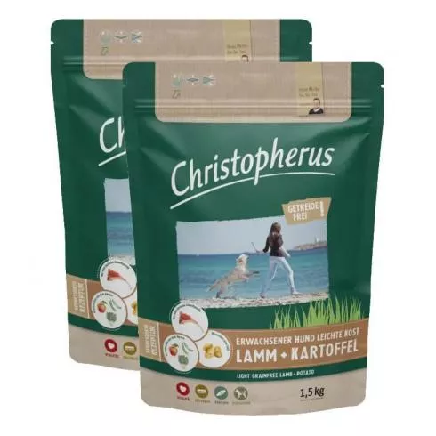 Christopherus Dog Light Grainfree Bárány és burgonya 2x1,5kg