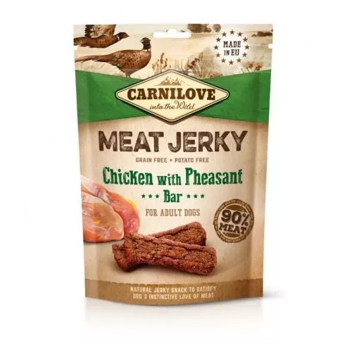 Carnilove Jerky Snack Chicken with Pheasant Bar - csirke & fácán 100g